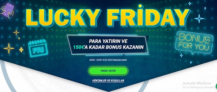 LUCKY FRİDAY - 1XBET Promosyonu