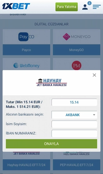 BANKA TRANSFERİ